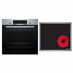Εντοιχιζόμενο set BOSCH BA51FN03 (φούρνος HBA514BS3+εστία PKE645BA2E) Inox