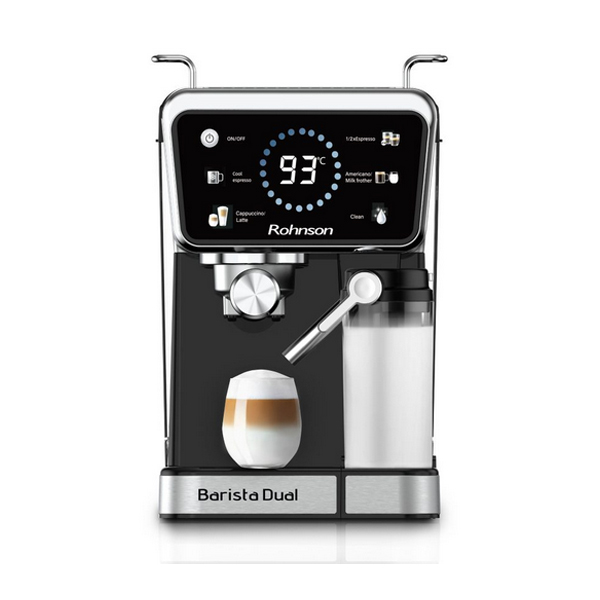 Καφετιέρα Espresso & Cappuccino Barista Dual ROHNSON R-98082 Μαύρο-Inox