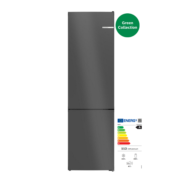 Ψυγειοκαταψύκτης Full No Frost (ενεργιακή κλάση A) BOSCH KGN39OCAF Anthracite Steel 203x60x66,5cm