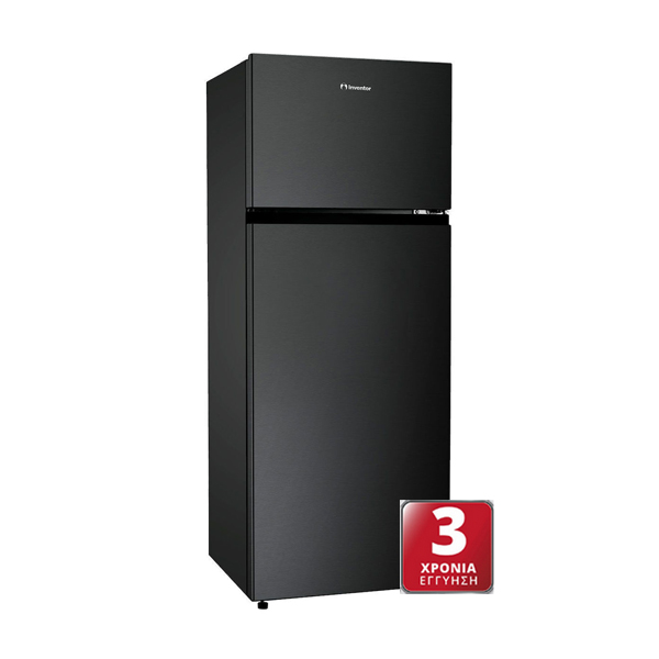 Ψυγείο στατικής ψύξης Μαύρο INVENTOR DPB144B 143.4x55x54.2cm (206lt)