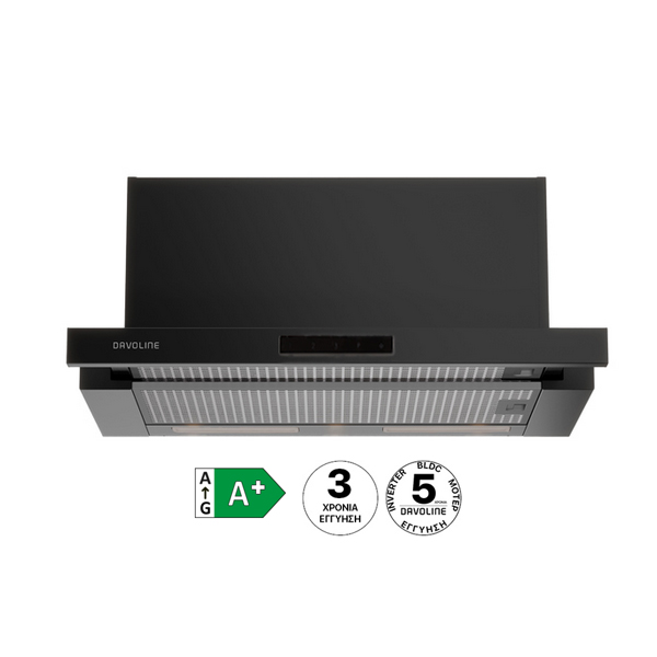 Aπορροφητήρας συρόμενος Davoline IOS PRO REVO 060 BLACK 60cm Black