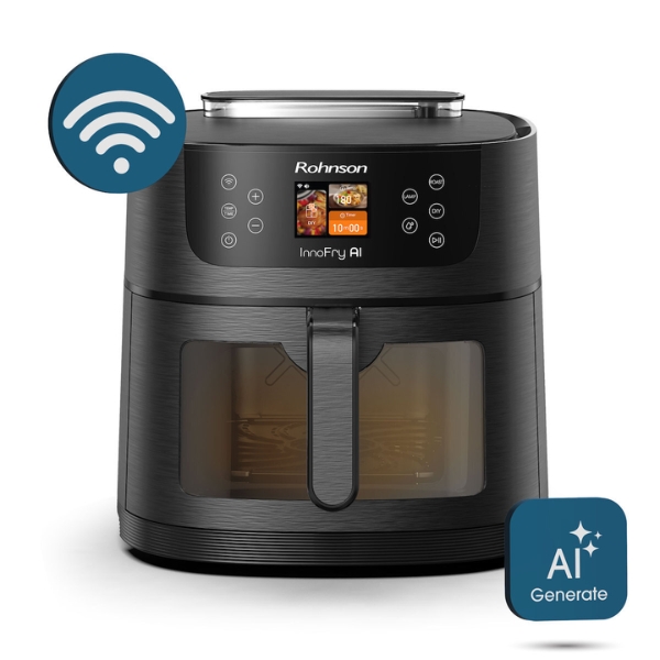 Φριτέζα αέρος ROHNSON R-2884 με Wi-Fi AI 8lt Μαύρο