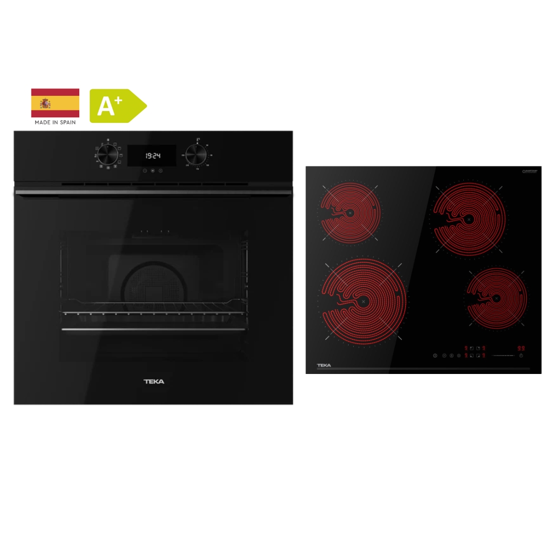 Εντοιχιζόμενο set TEKA (φούρνος HLB 8400 FBK+κεραμική εστία TBC 64120 TCS BK)